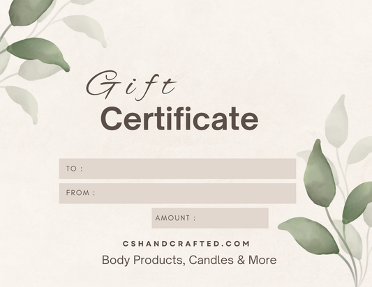 CS Handcrafted Gift Card