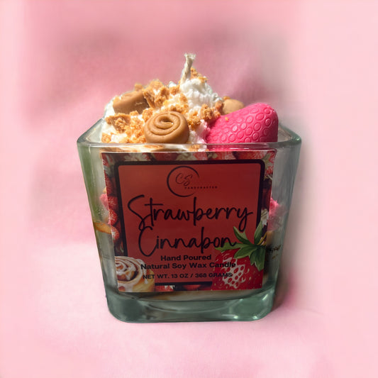 Strawberry Cinnabon Candle